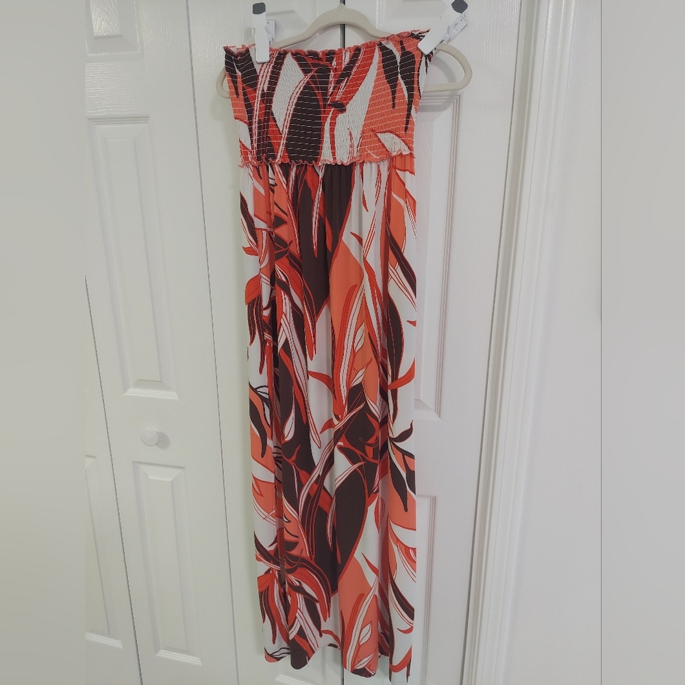 BCBGMaxAzria Maxi, Size Small, Strapless, Floral Print
